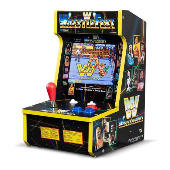Arcade1Up WWE Counter Series Game with 8" Liquid Crystal Screen & 4 Games