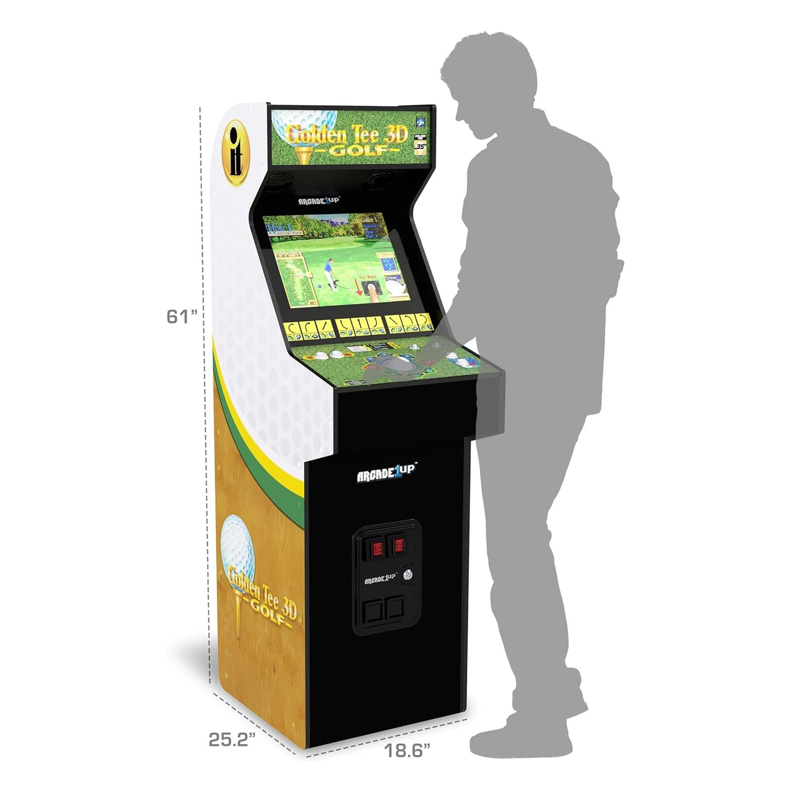 Arcade1Up Golden Tee 3D Deluxe Arcade Machine — view 10