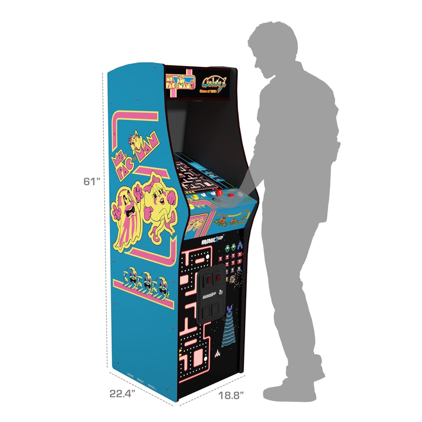 Arcade1Up Ms. Pac Man™ & Galaga Class of '81 Deluxe Arcade — view 3