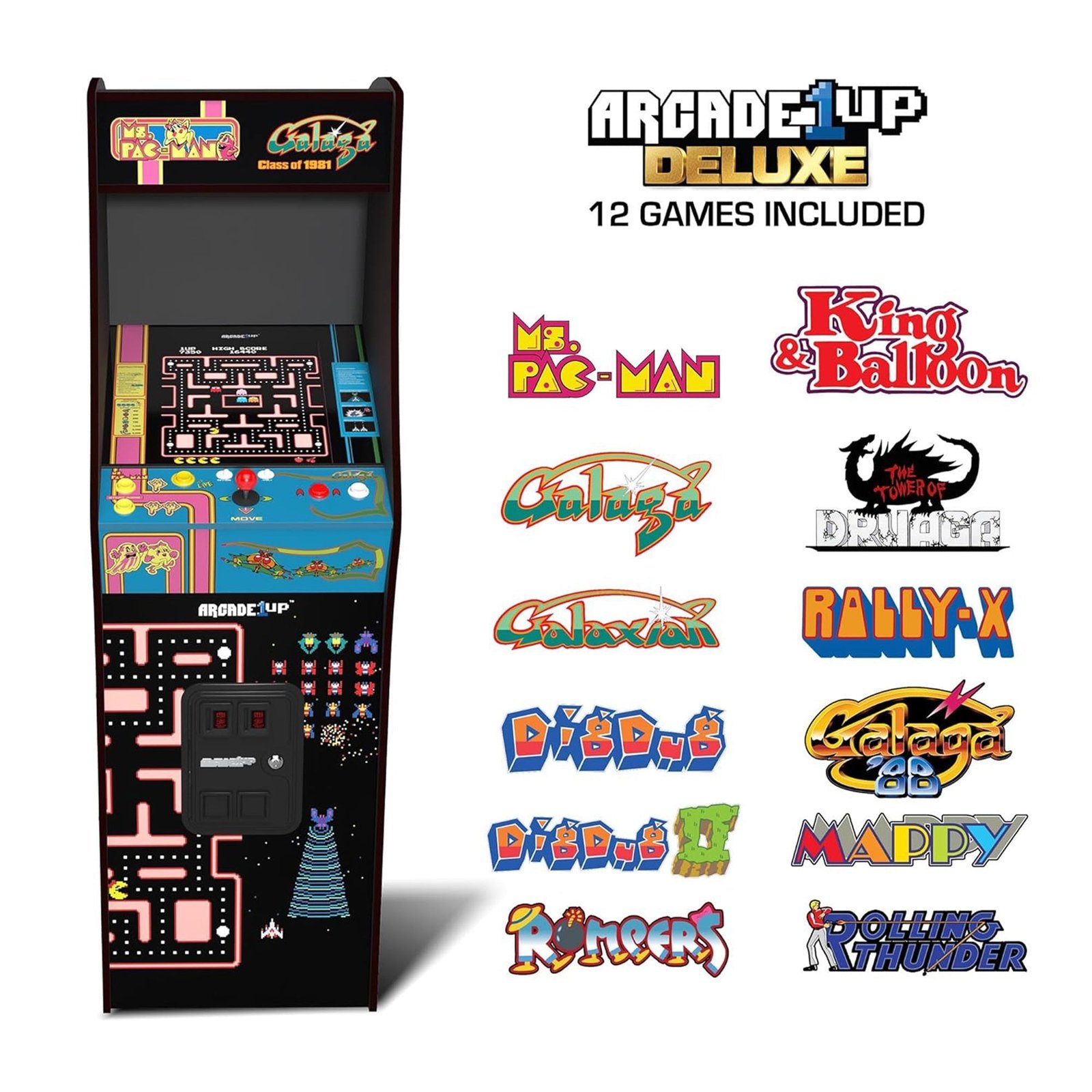 Arcade1Up Ms. Pac Man™ & Galaga Class of '81 Deluxe Arcade — view 2