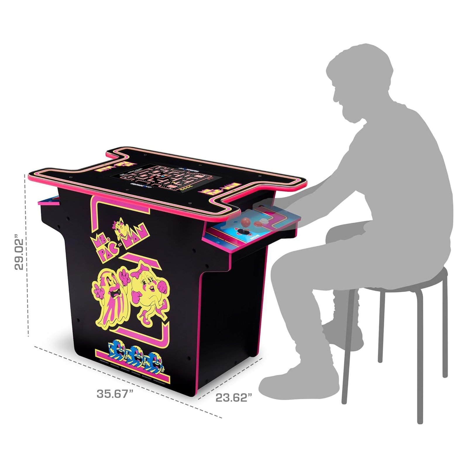 Arcade1Up Ms. Pac-Man™ Arcade Cocktail Table — view 2